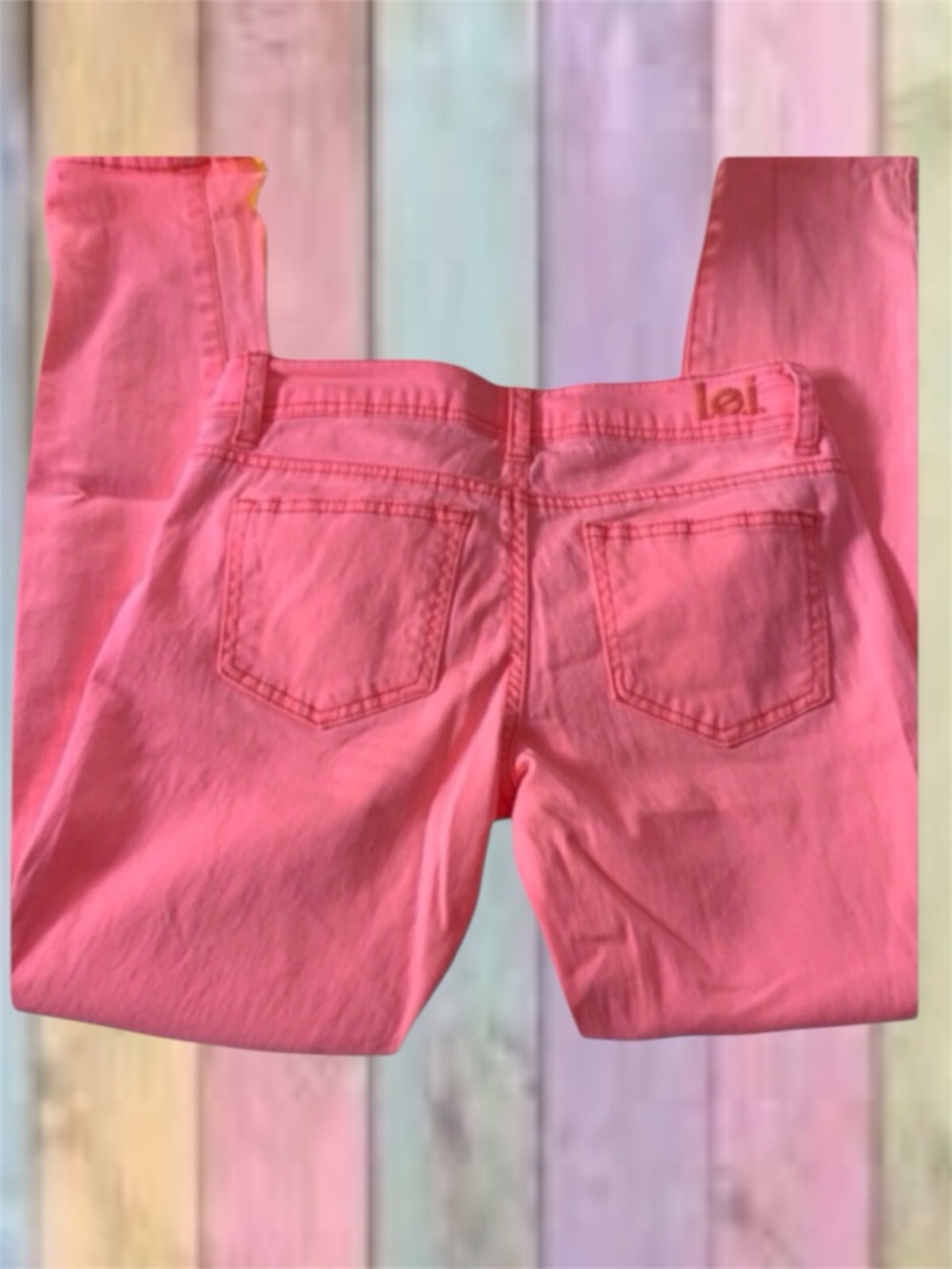 Lei Neon Pink Ashley Low Rise Skinny Jeans NWT